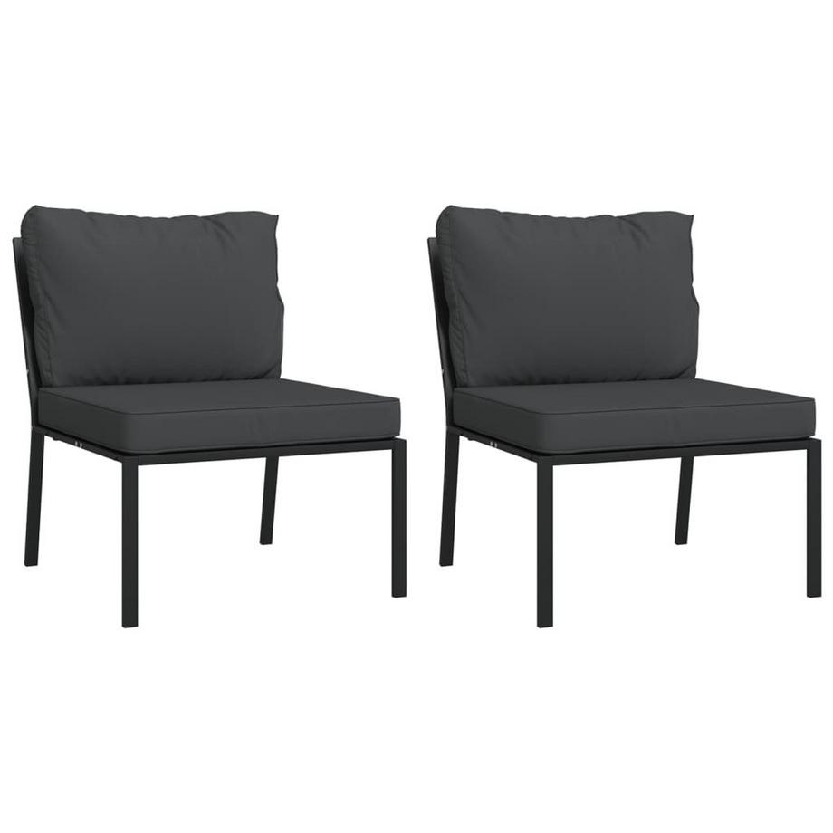 VidaXL set mobili da giardino Acciaio  