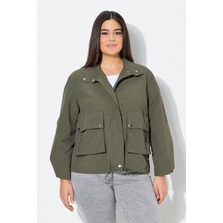 Ulla Popken Veste Blouson Grandes Poches Cordon Coulissant Base  