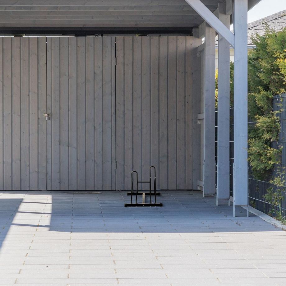 B2X  Schwarzer Fahrradständer für 2 Fahrräder 