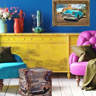 B2X Tabouret avec espace de rangement motif Trend  