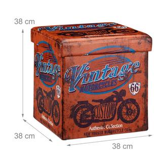 B2X Tabouret avec espace de rangement motif Trend  