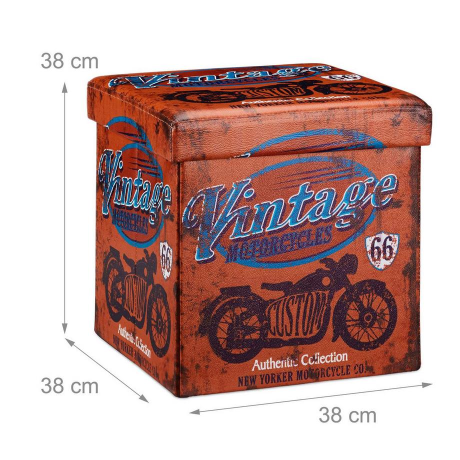 B2X Hocker mit Stauraum Trendmotiv  