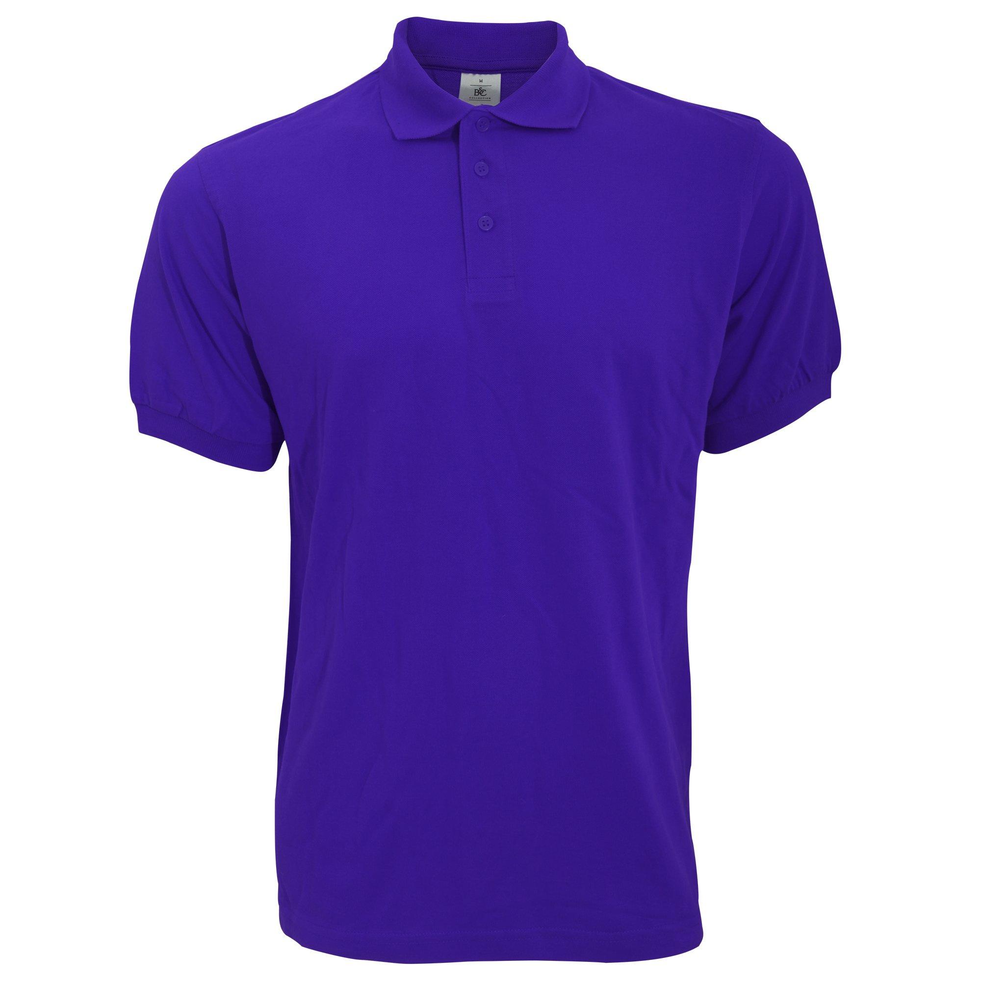 Image of B&c Poloshirt Safran Kurzarm Herren Lila XXL