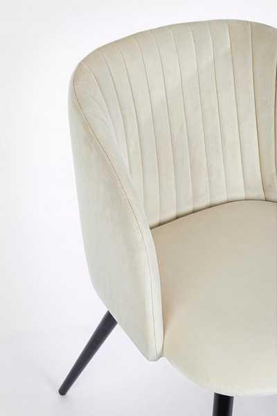 mutoni Chaise Queen velours blanc  