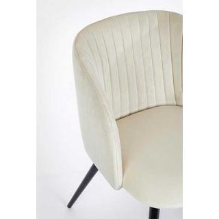 mutoni Chaise Queen velours blanc  