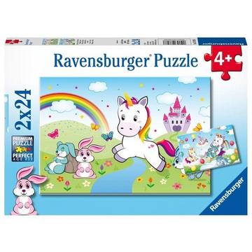 Puzzle Ravensburger Märchenhaftes Einhorn 2 X 24 Teile