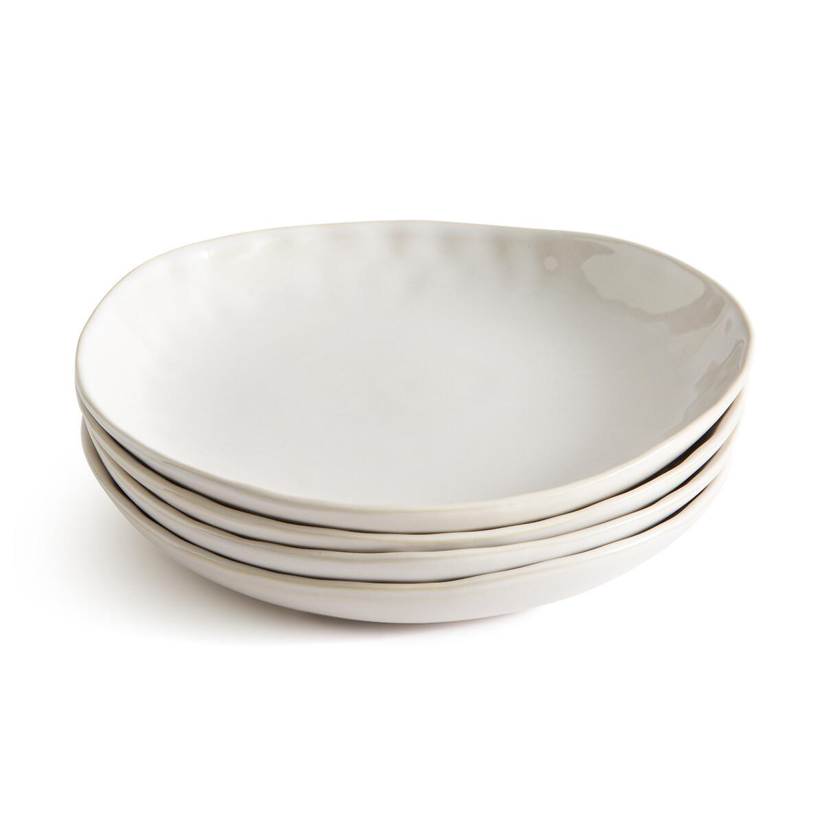 La Redoute Intérieurs Lot de 4 assiettes plates en grès  