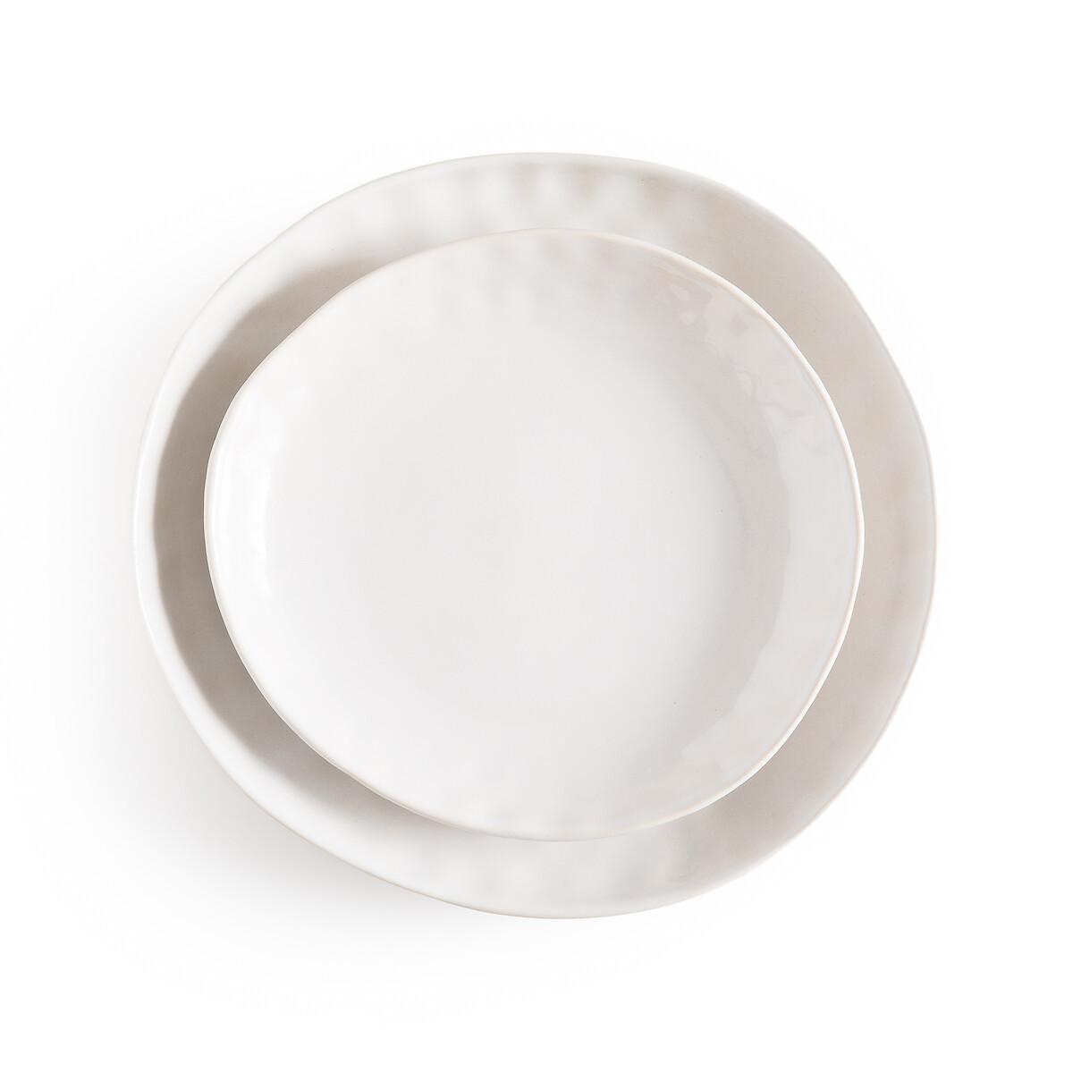 La Redoute Intérieurs Lot de 4 assiettes plates en grès  