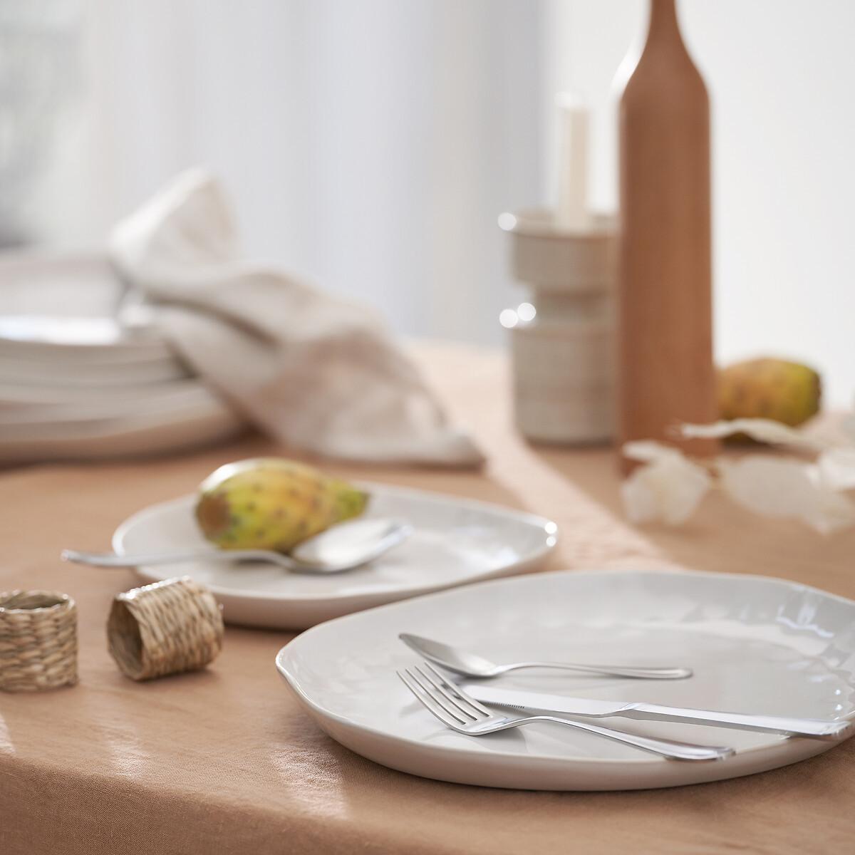 La Redoute Intérieurs Lot de 4 assiettes plates en grès  