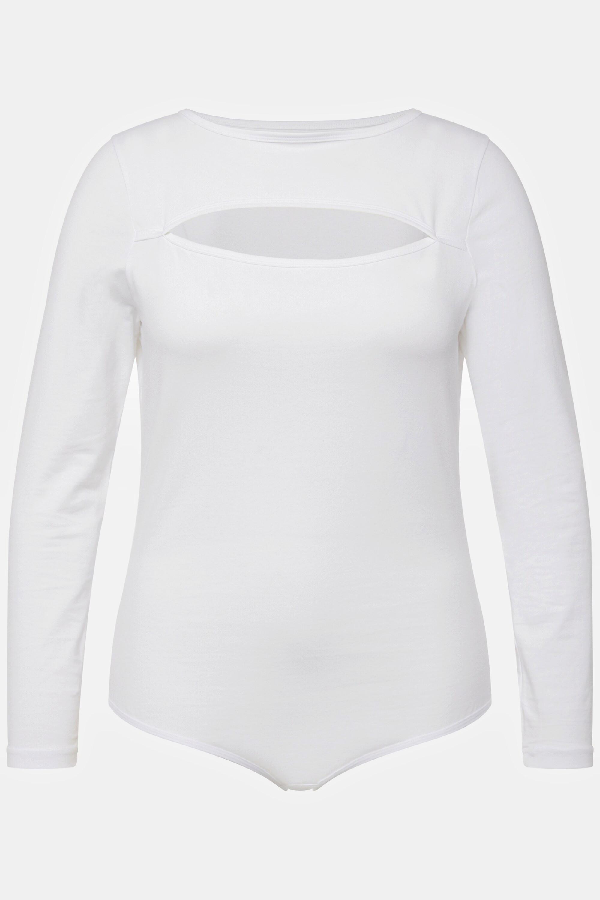 Ulla Popken Body Aderente Maniche Lunghe Cut-Out  