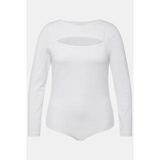 Ulla Popken Body Aderente Maniche Lunghe Cut-Out  