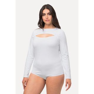 Ulla Popken Body Aderente Maniche Lunghe Cut-Out  