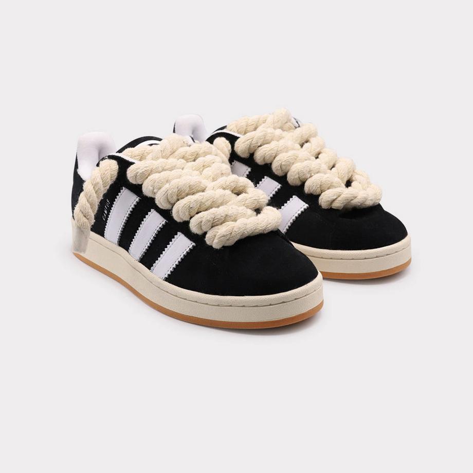 adidas Campus 00s Core Black Rope Lace White Baskets  