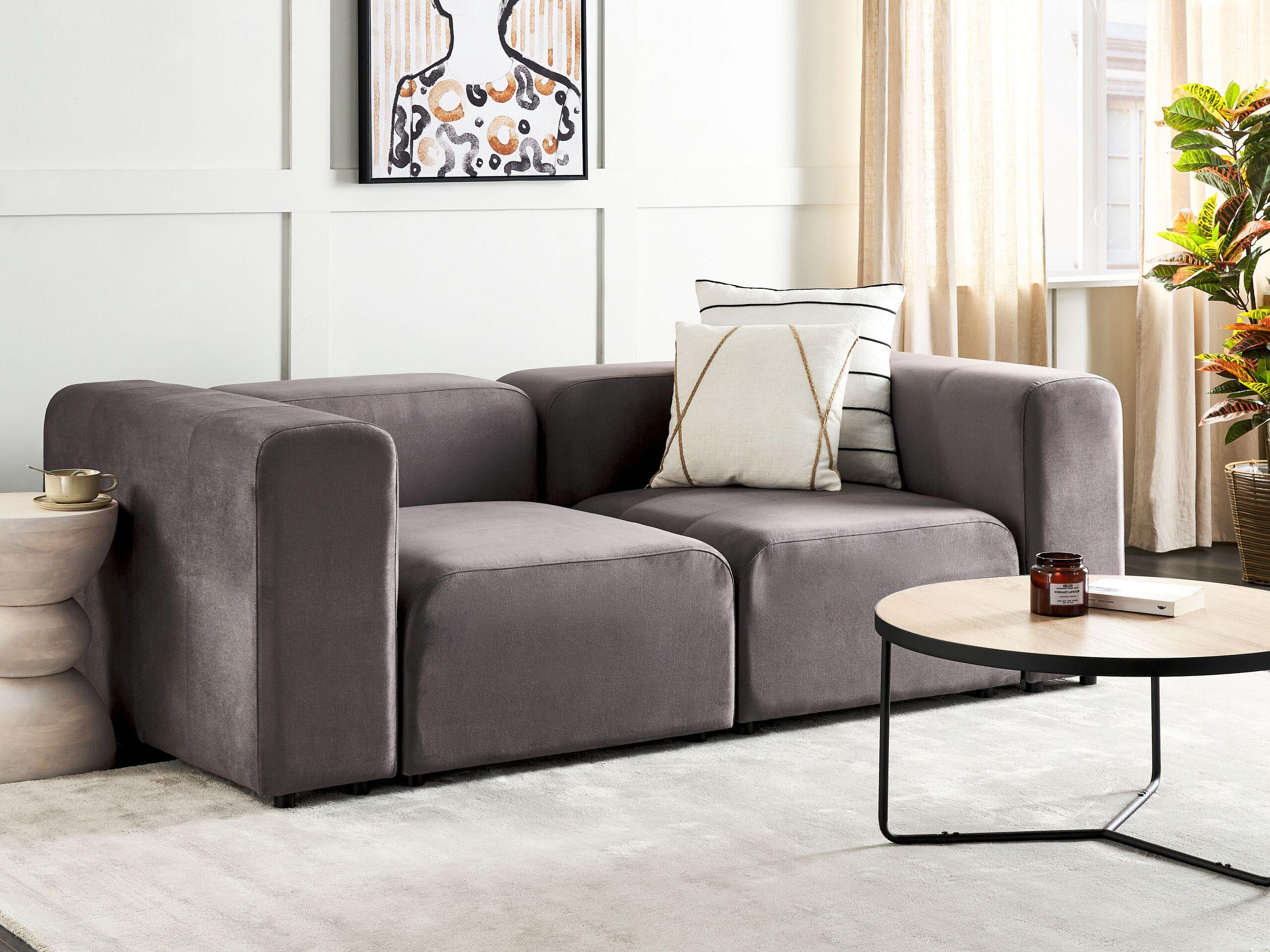 Beliani 2 Sitzer Sofa aus Samtstoff Modern FALSTERBO  