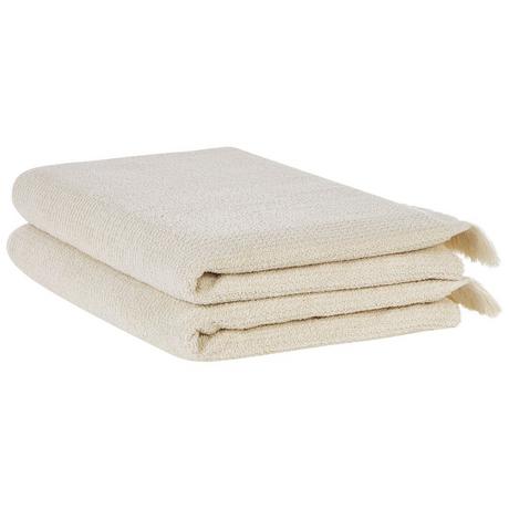Beliani Lot de 2 serviettes en Coton ATIU  