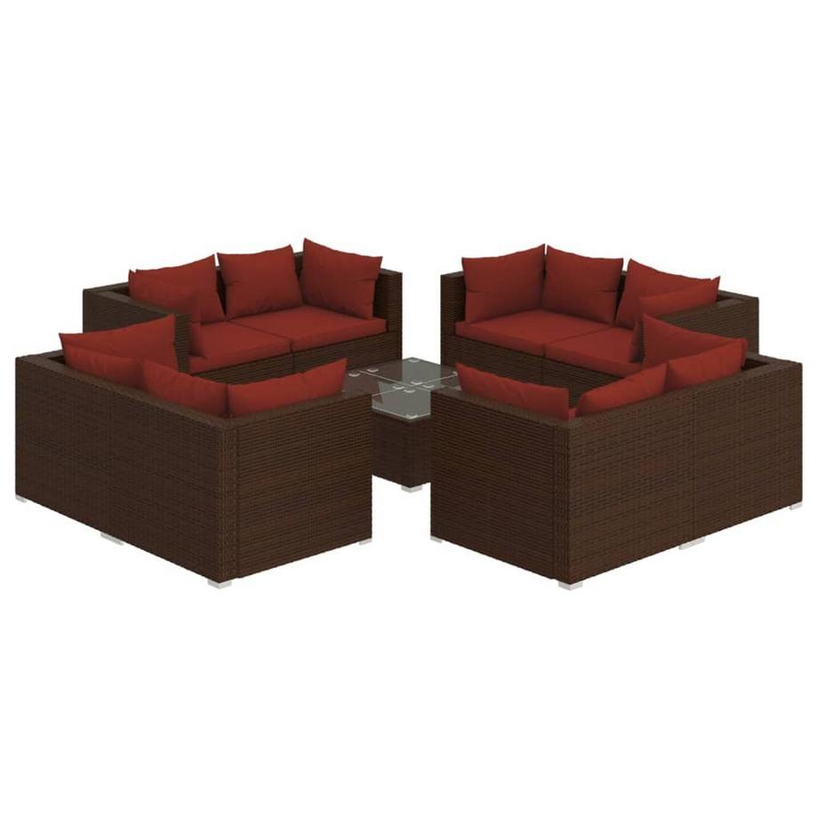 set salotto da giardino Polirattan