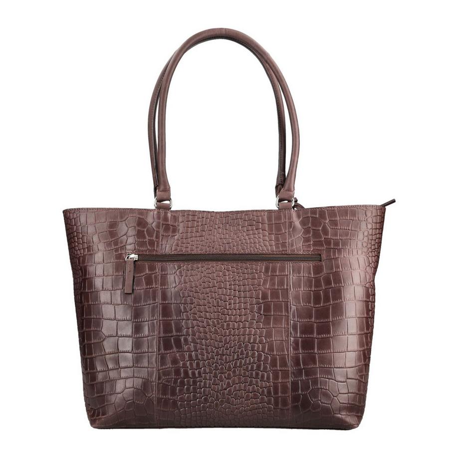 BURKELY Sac cabas à texture crocodile  