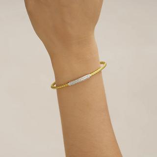 Charles Garnier  Bracciale LIANES bicolore in Argento, Argento dorato e ossidi di zirconio 