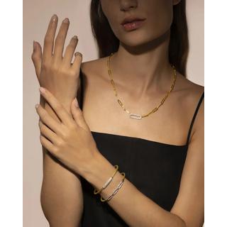 Charles Garnier  Bracciale LIANES bicolore in Argento, Argento dorato e ossidi di zirconio 