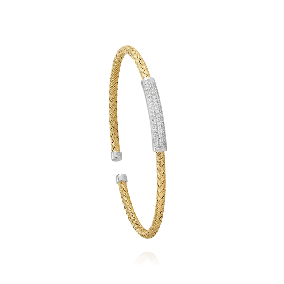 Bracciale LIANES bicolore in Argento, Argento dorato e ossidi di zirconio