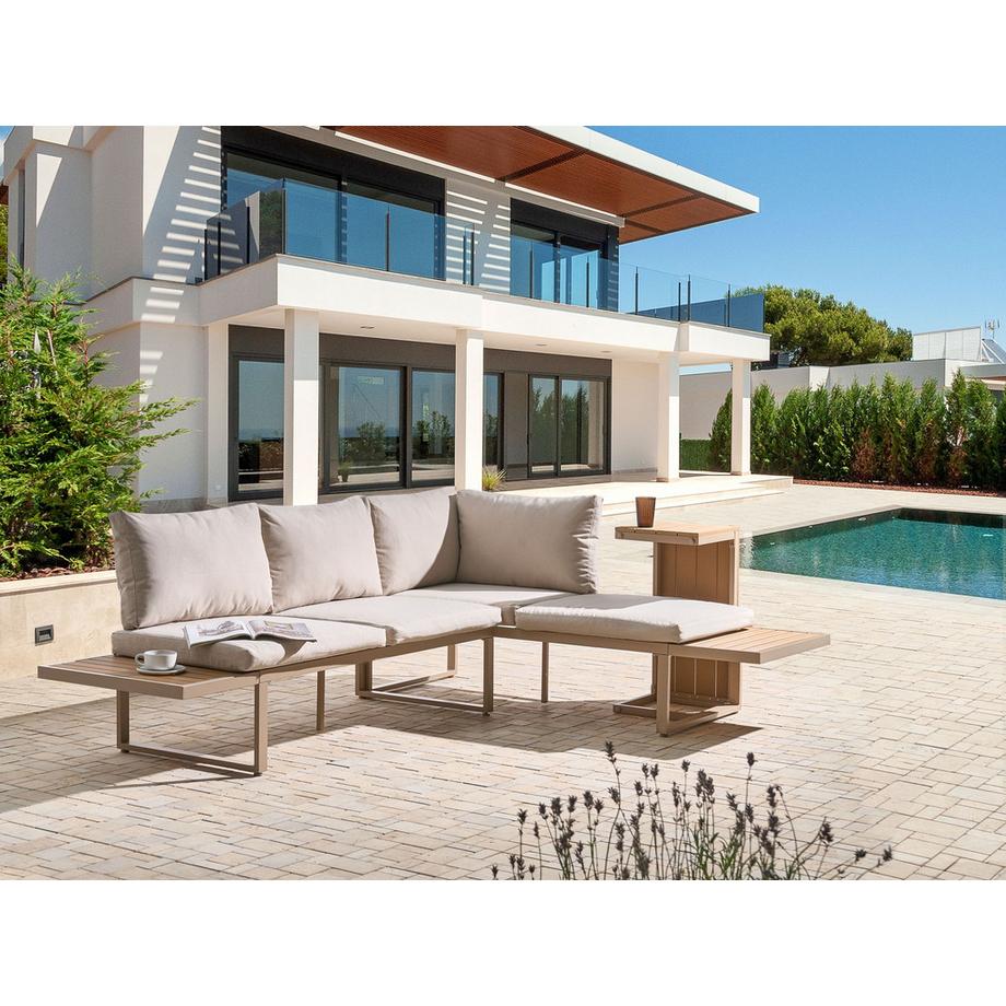 Beliani Set lounge pour jardin en Bois synthétique Moderne PIENZA  