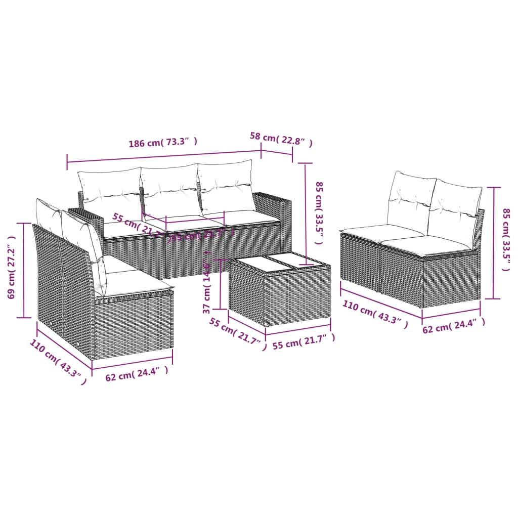 VidaXL Garten sofagarnitur poly-rattan  