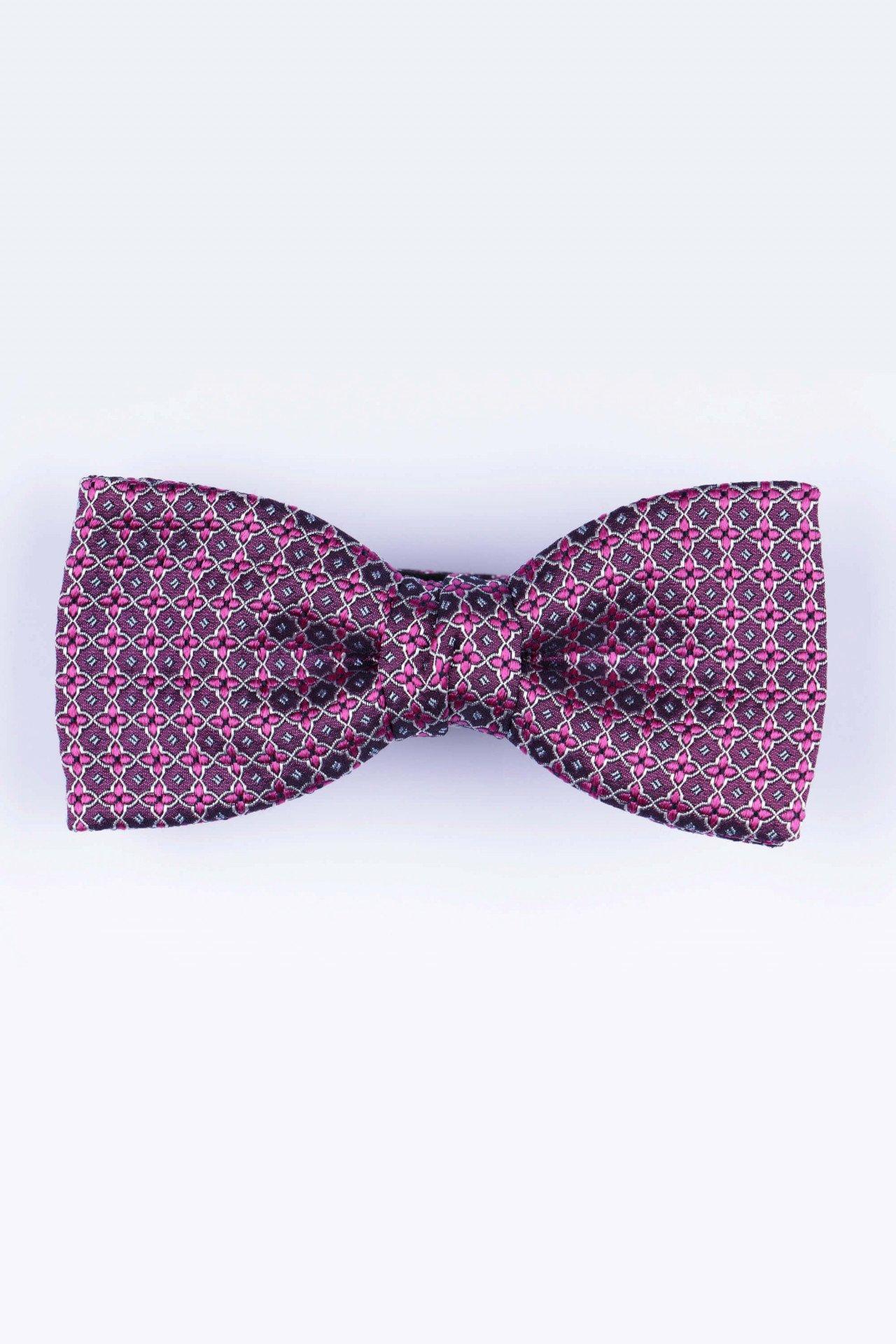 Atelier F&B  Nœud papillon noué à micro-motifs en soie 
