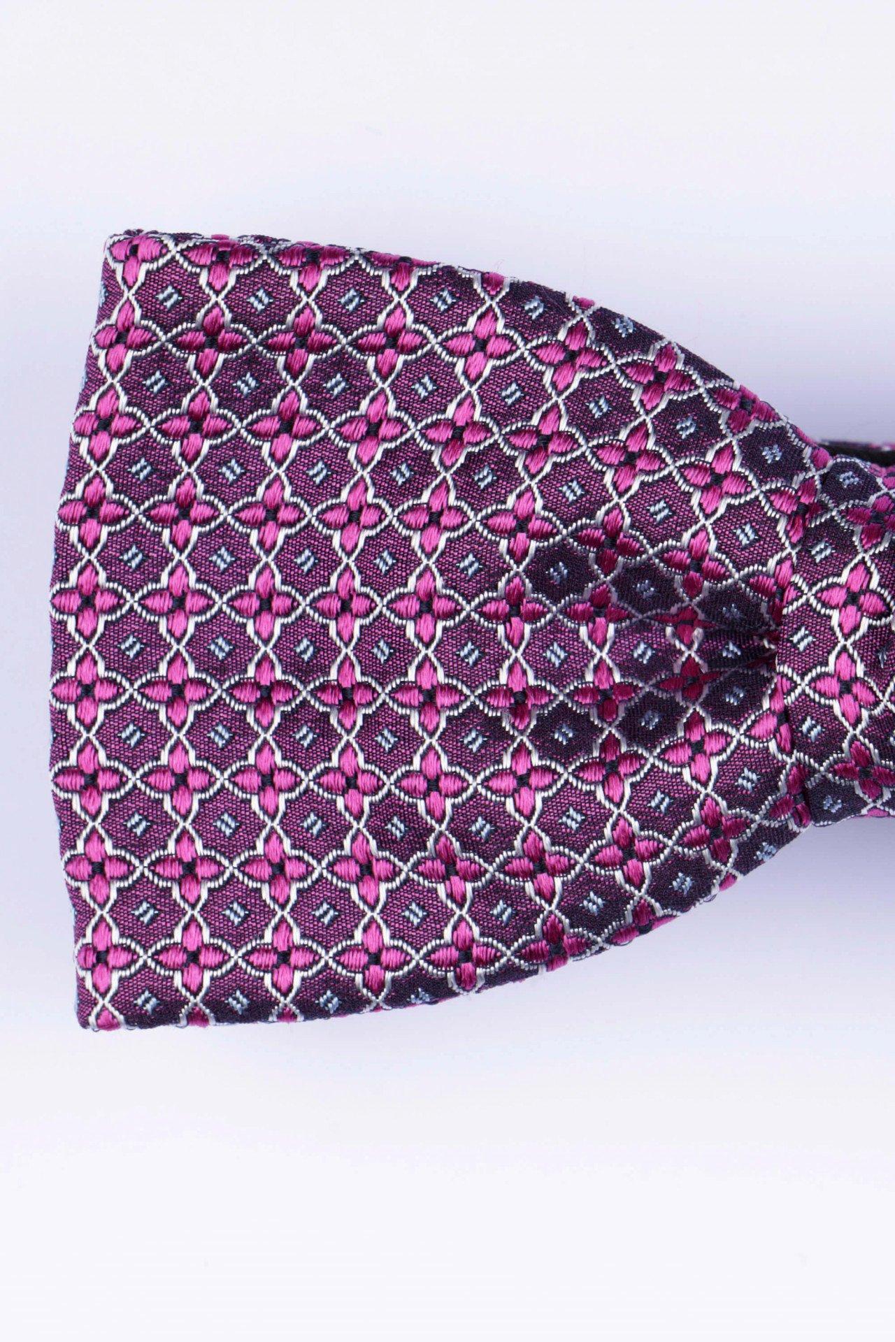 Atelier F&B  Nœud papillon noué à micro-motifs en soie 