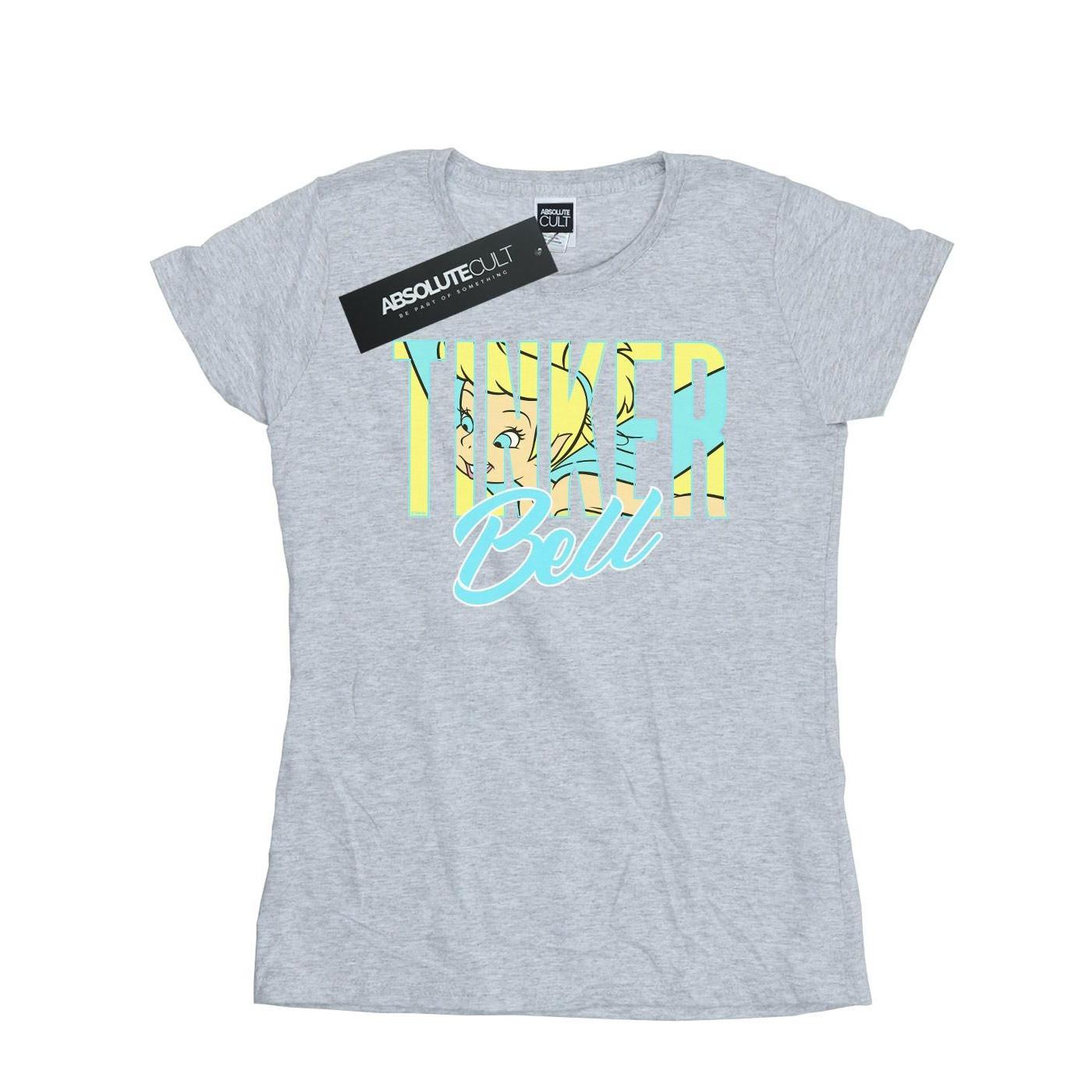 Image of Tinker Bell Wording Infill Tshirt Damen Grau M
