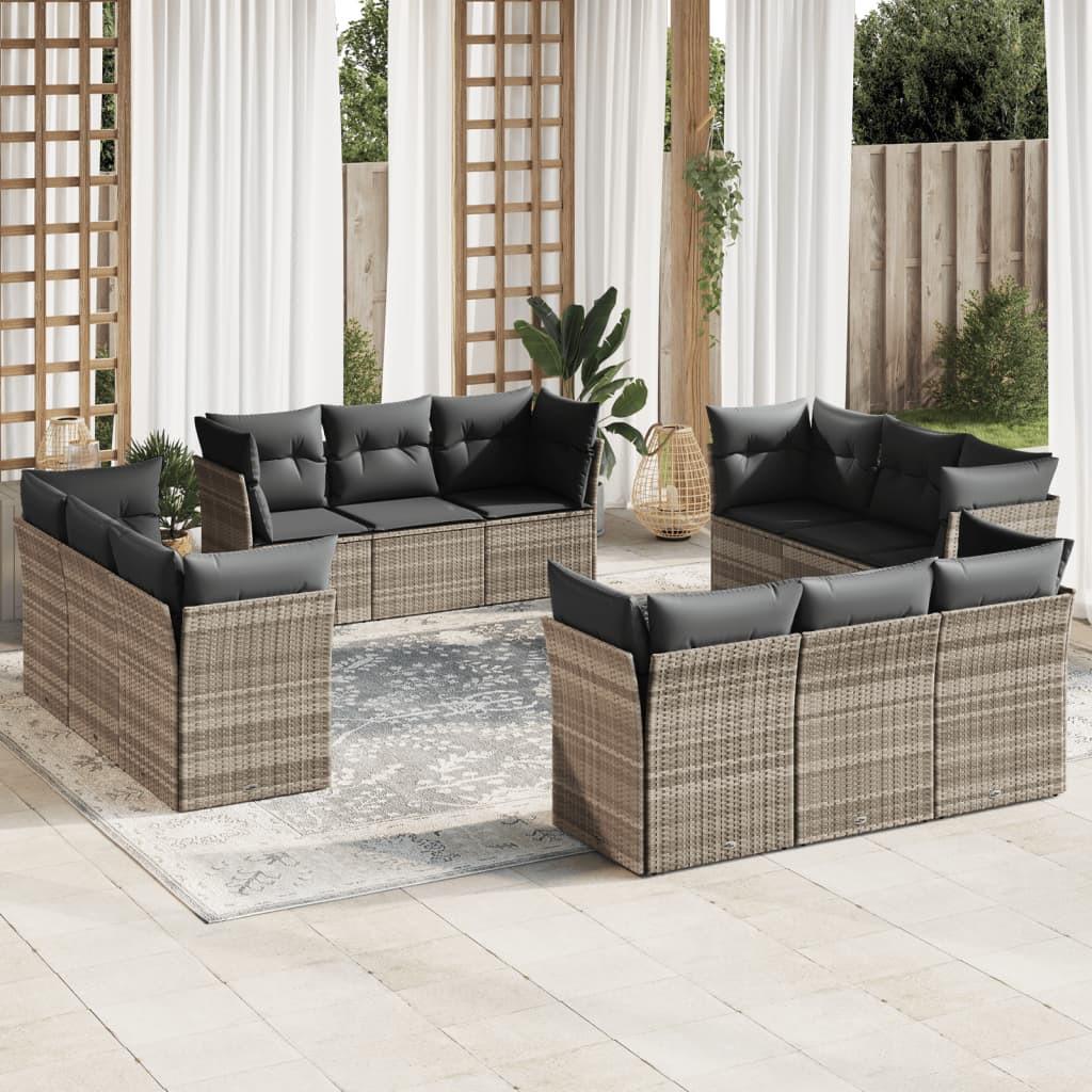 VidaXL set divano da giardino Polirattan  