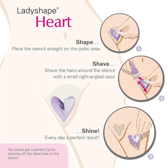 Ladyshape  Rasierschablone Heart 