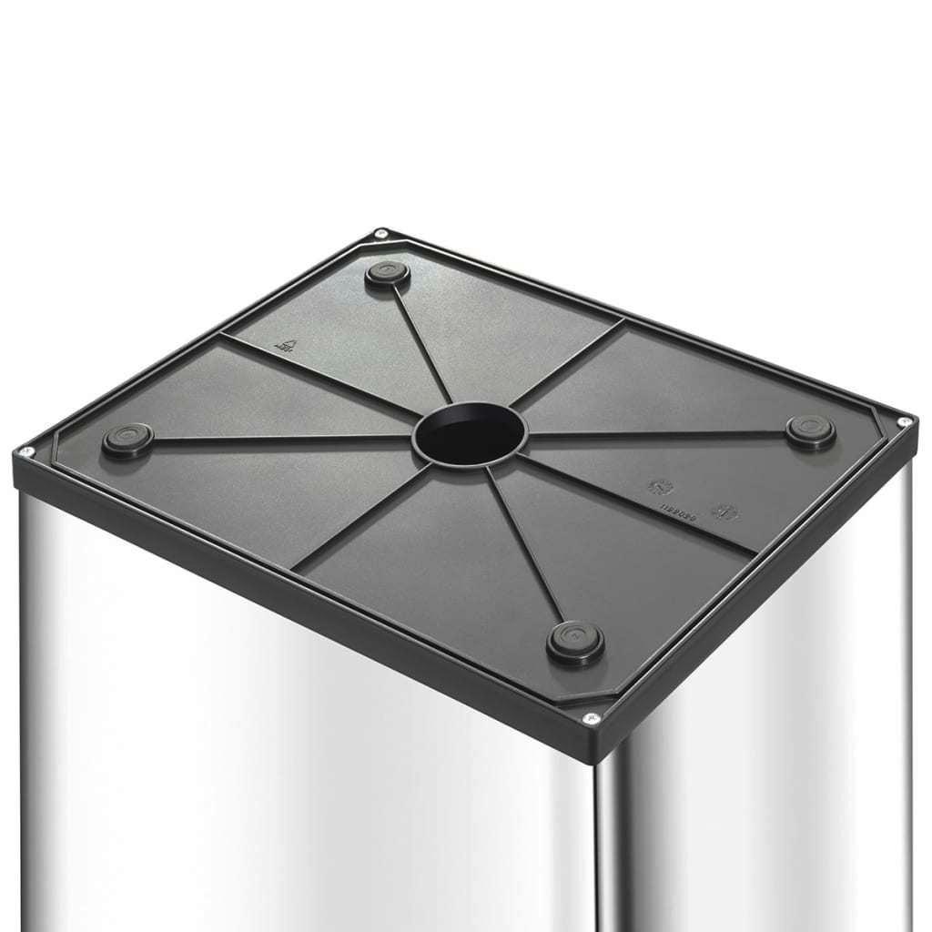 Hailo Contenitore per rifiuti con coperchio basculante BIG-BOX SWING, capacità 35 l, contenitore acciaio inox.  