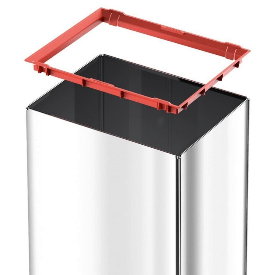 Hailo Boîte à déchets à couvercle basculant BIG-BOX SWING, capacité 35 l, collecteur inox.  