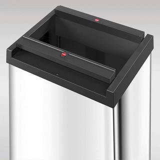 Hailo Contenitore per rifiuti con coperchio basculante BIG-BOX SWING, capacità 35 l, contenitore acciaio inox.  