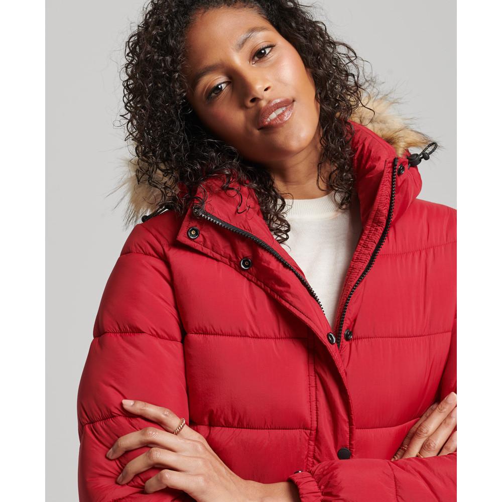 Superdry  kurze daunenjacke mit kapuze, damen 