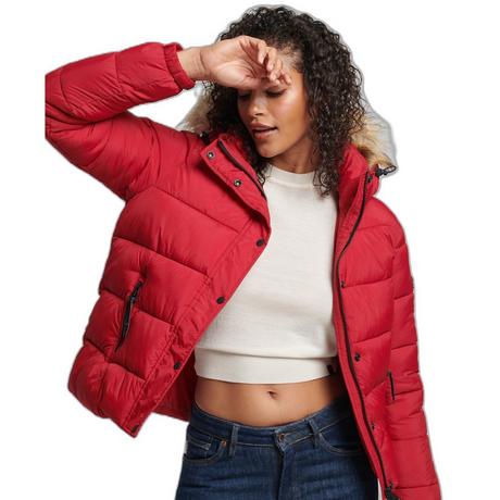 Superdry  kurze daunenjacke mit kapuze, damen 