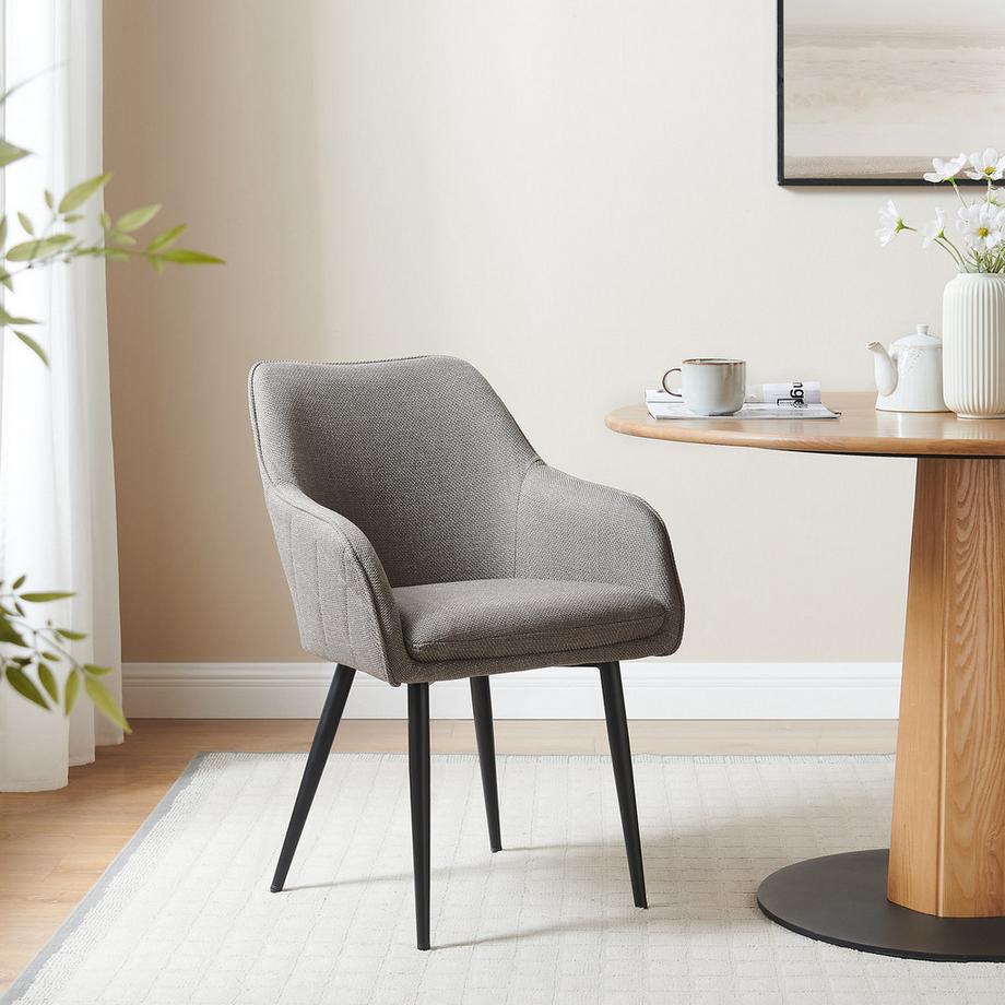 mutoni Chaise de salle à manger Nocturne taupe  