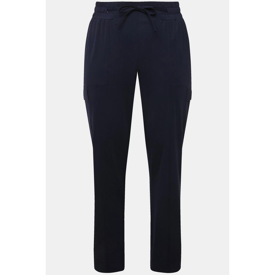 Ulla Popken Pantalon cargo Poches Taille élastique Fentes à l'ourlet  