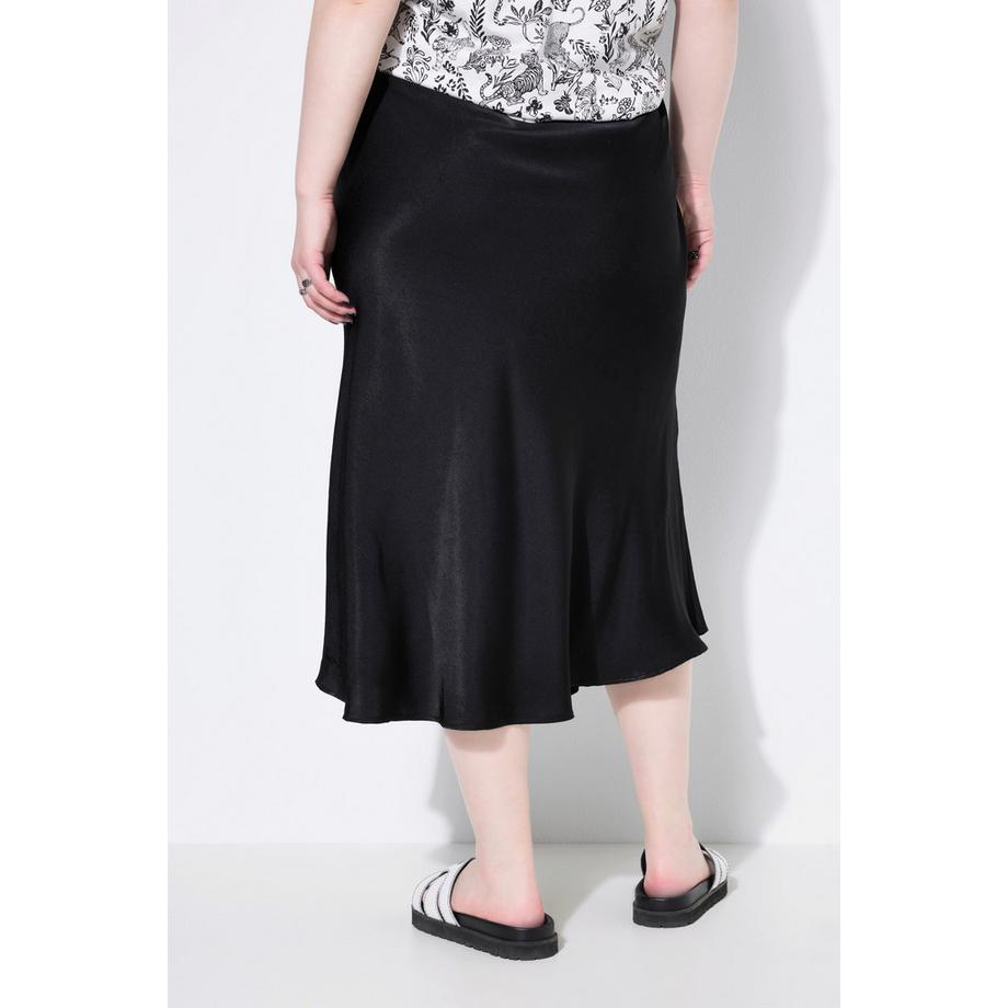 Studio Untold Midi A-Linie Schimmernder Satinrock  