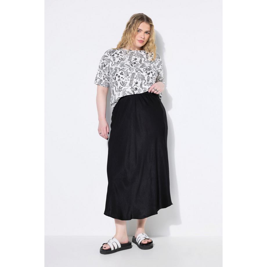 Studio Untold Midi A-Linie Schimmernder Satinrock  