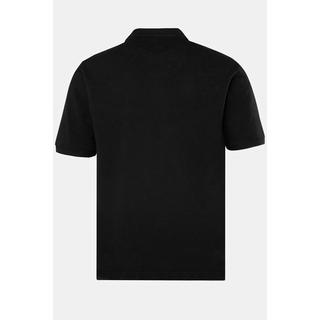 JP1880  Maglia polo di piqué con mezze maniche e applicazioni nero 