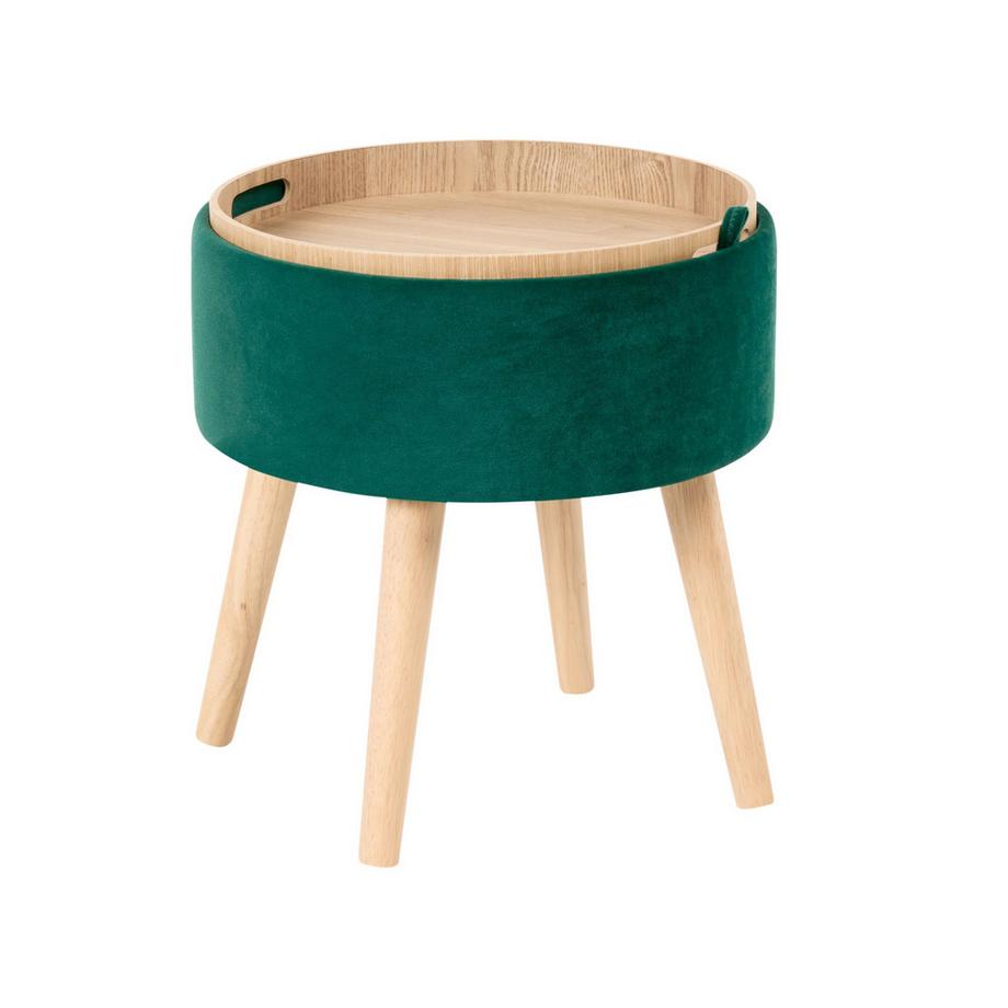 Beliani Tabouret de rangement en Velours Moderne NEELY  
