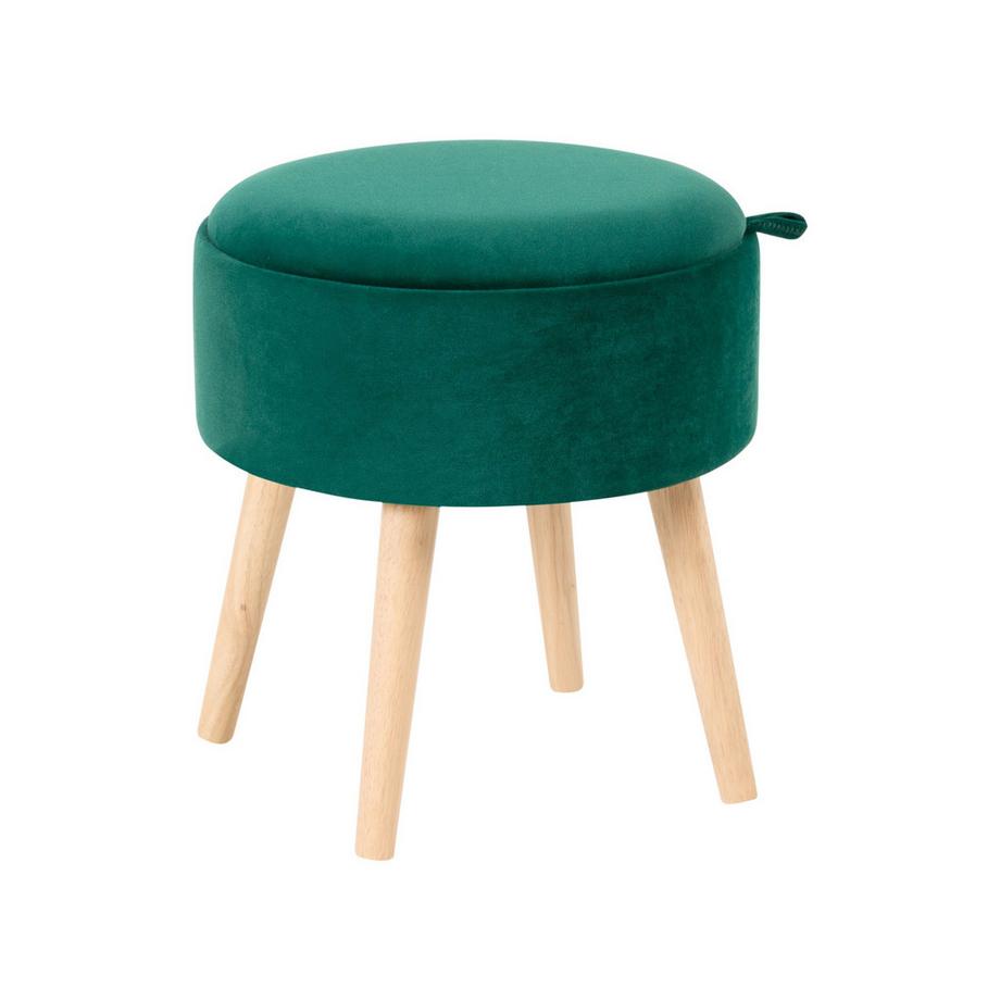 Beliani Tabouret de rangement en Velours Moderne NEELY  