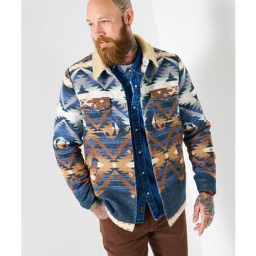 Winter-Overshirt mit Aztekenmuster