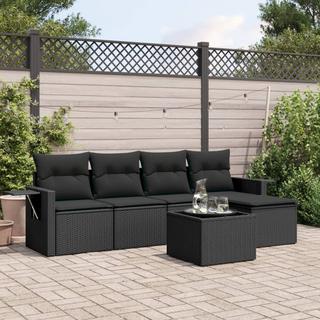 VidaXL set divano da giardino Polirattan  