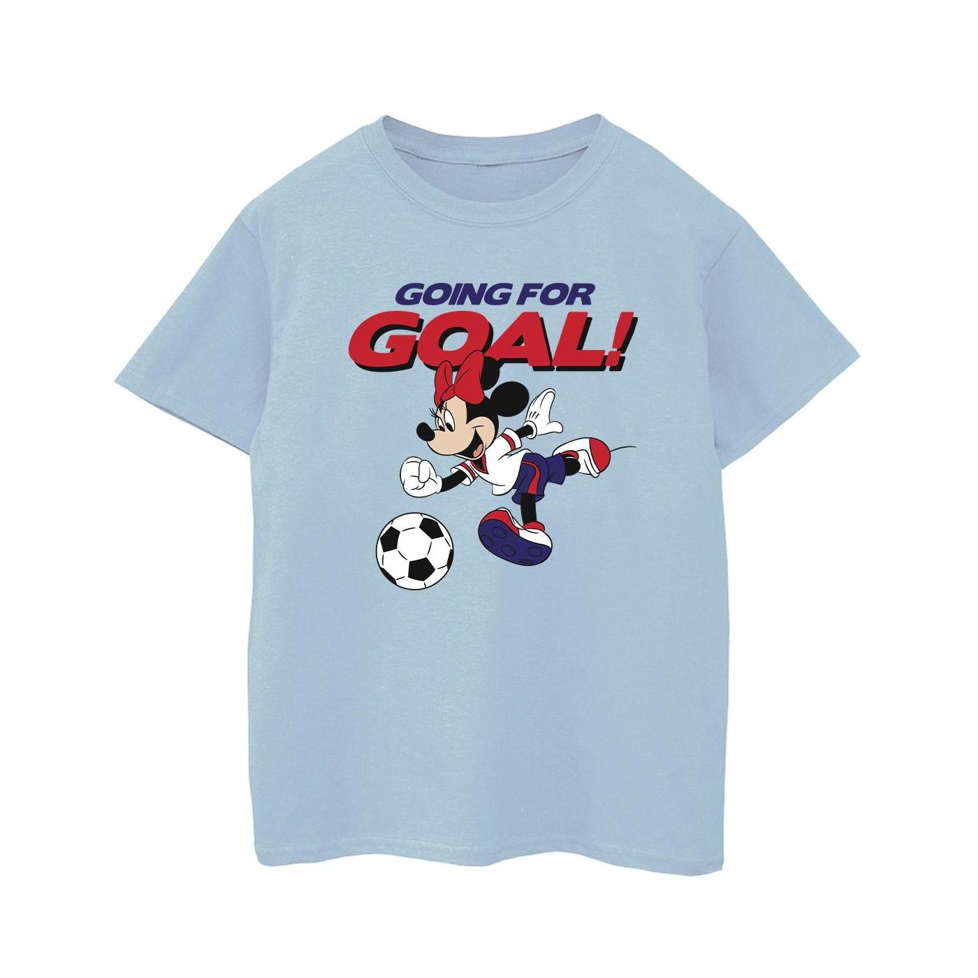 Image of Minnie Mouse Going For Goal Tshirt Unisex Blau 116