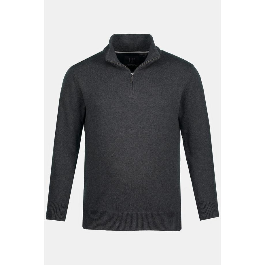 JP1880 Stricktroyer Stehkragen Zipper Langarm  