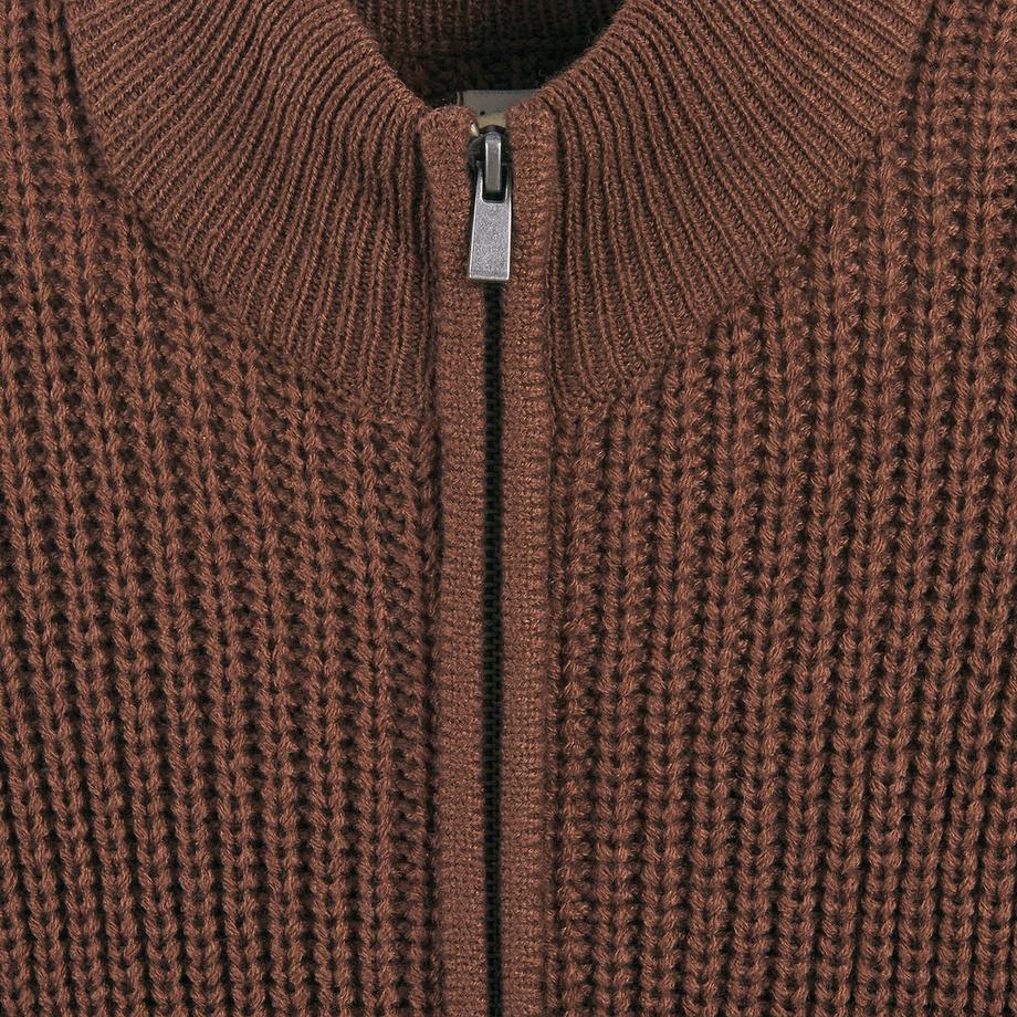 La Redoute Collections  Strickjack mit Reissverschluss und Stehkragen 