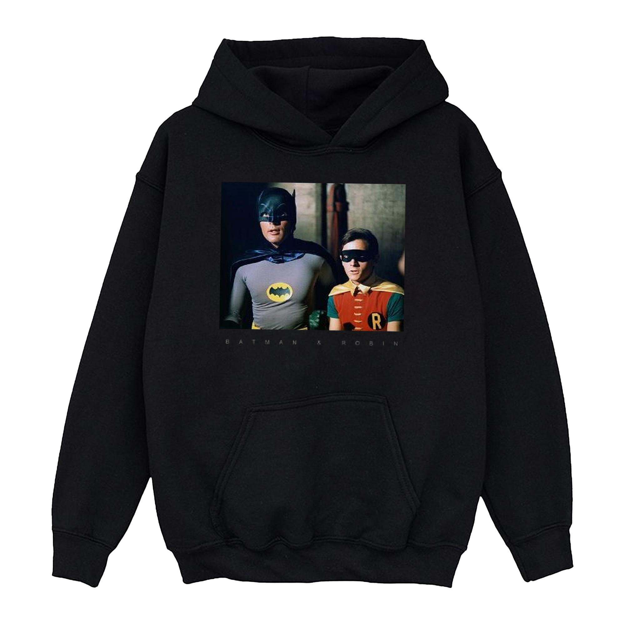 Image of Batman Tv Series Dynamic Duo Photograph Kapuzenpullover Jungen Schwarz 128