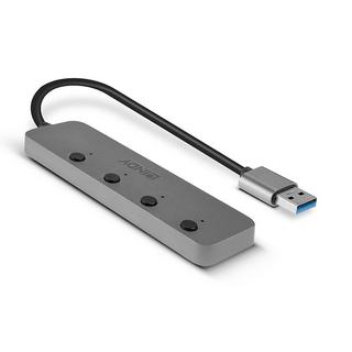 LINDY  43309 Schnittstellen-Hub USB 3.2 Gen 1 (3.1 Gen 1) Type-A 5 Mbits Grau 